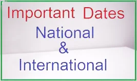 IMPORTANT NATIONAL INTERNATIONAL DAYS